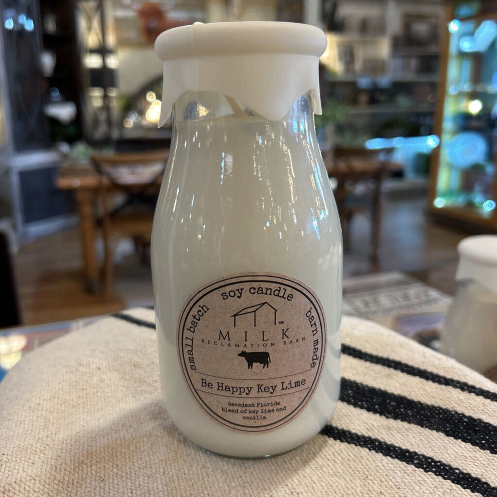 Milk Barn Be Happy Key Lime Candle