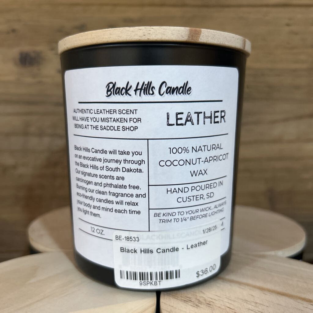 Black Hills Leather Candle
