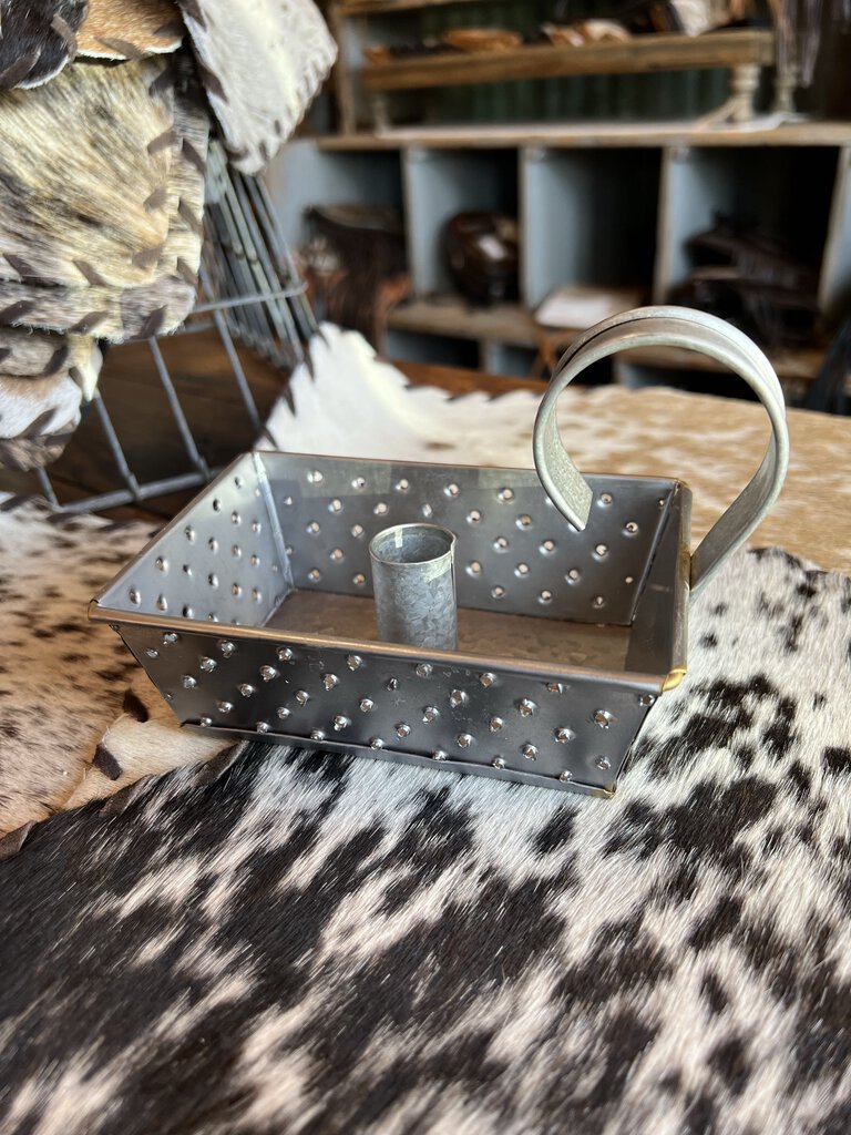 Galvanized Metal Grater Taper Holder CWI