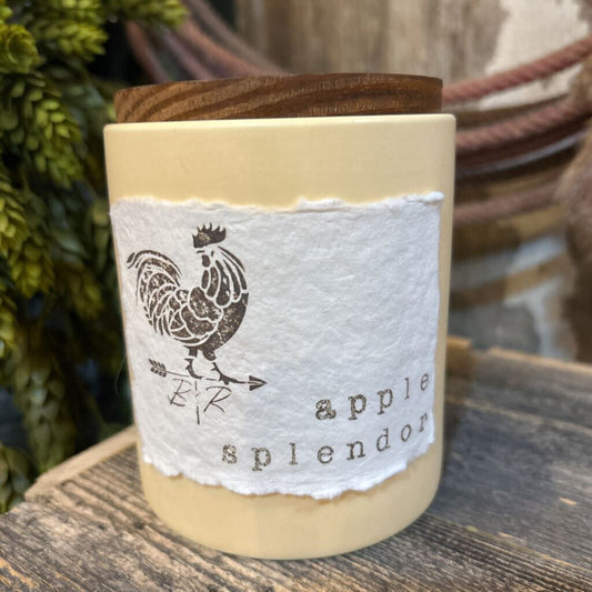 B&R Wood Wick Apple Splendor Candle