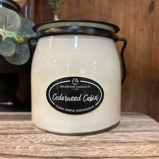 Milkhouse Butter Jar Cedarwood Cabin Candle